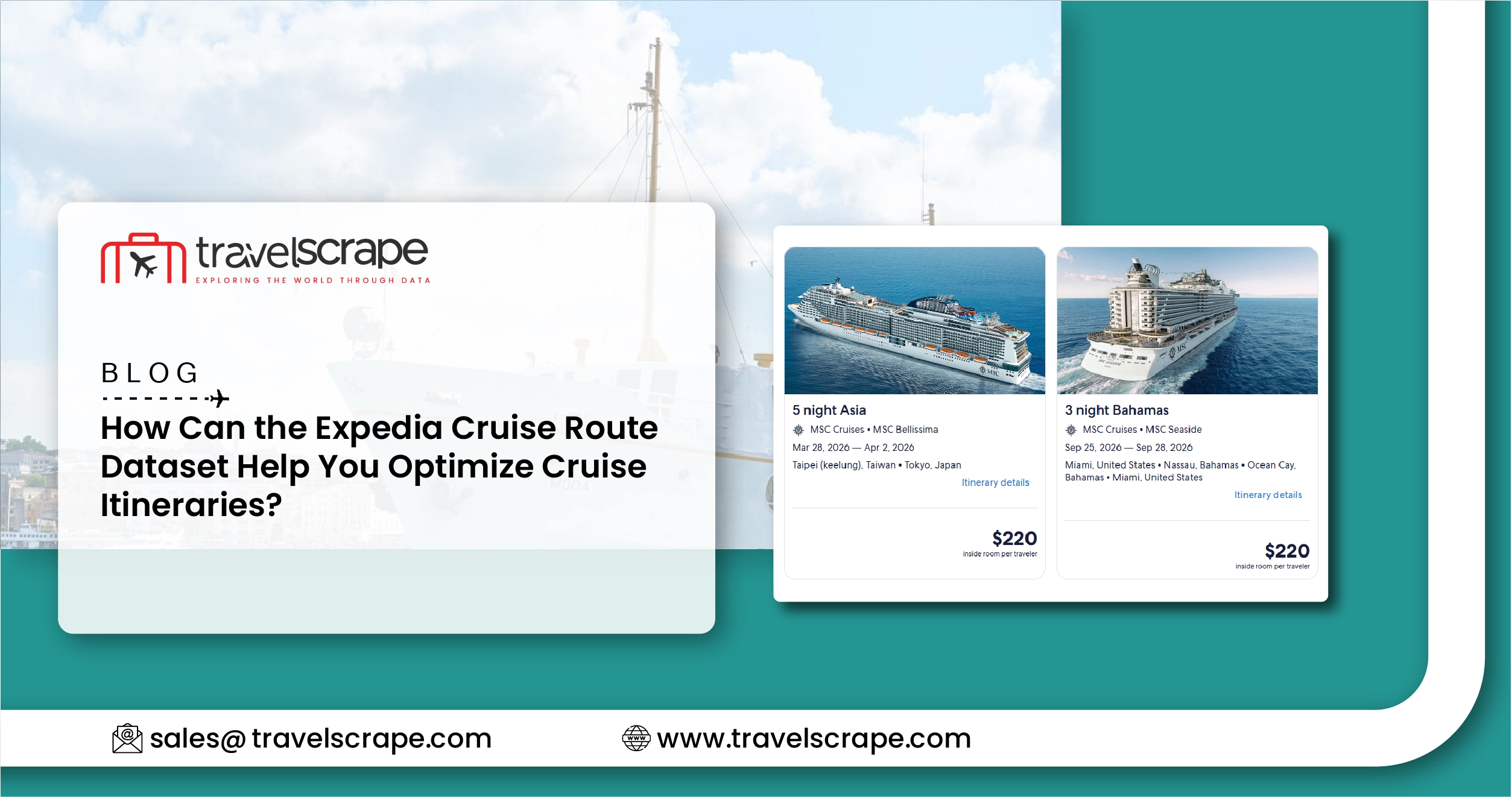 Expedia Cruise Route Dataset to Optimize Cruise Itineraries